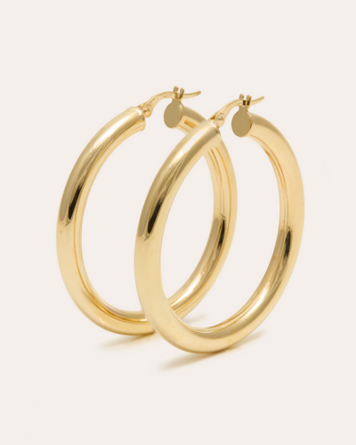Super Chunky Tube Hoops Large - 9CT Gold