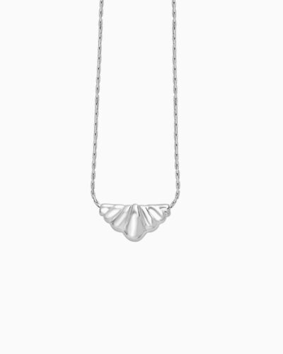 Drift Simple Crescent Necklace - Silver Stainless Steel