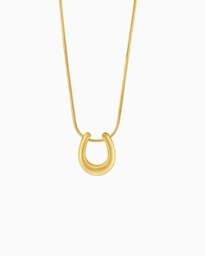 Essentials Classic Horse Shoe Necklace - 18K Gold Plated