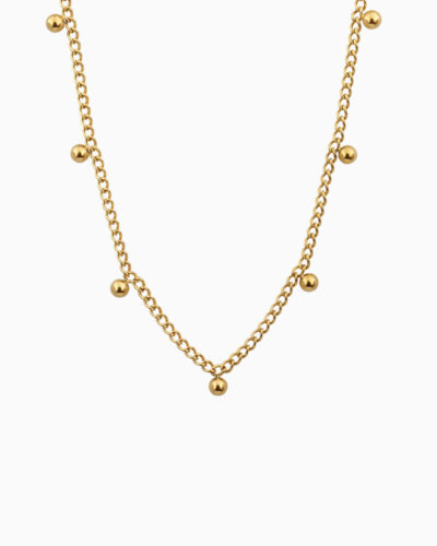 Essential Elegant Scattered Sphere Necklace - 18K Gold Plated