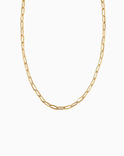 Essentials Mini Paper Link Necklace - 18K Gold Plated
