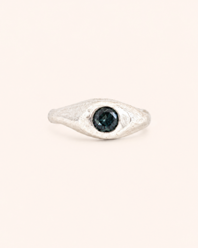 Chloe Ring - Sterling Silver, Green Sapphire